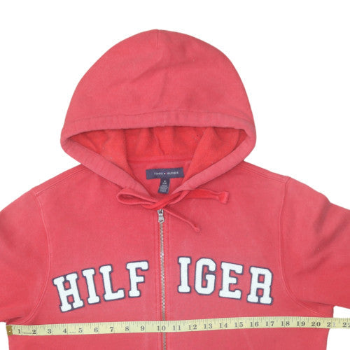 Mens UK Size XS Tommy Hilfiger Red Full Zip Hoodie