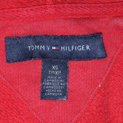 Mens UK Size XS Tommy Hilfiger Red Full Zip Hoodie