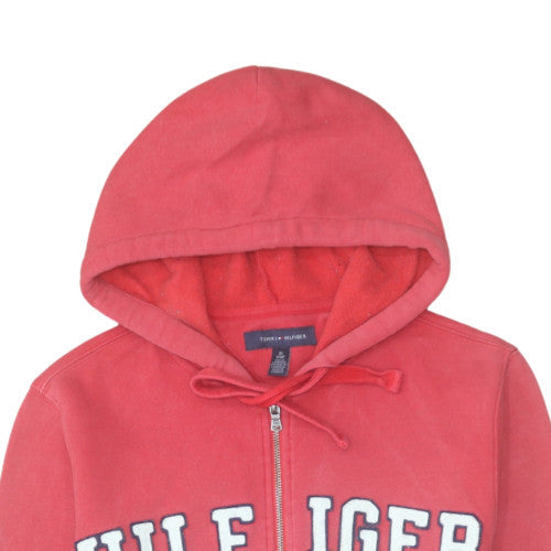 Mens UK Size XS Tommy Hilfiger Red Full Zip Hoodie