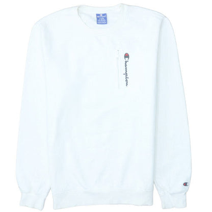 Mens UK Size L Champion White Pullover Sweatshirt