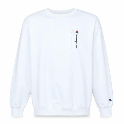 Mens UK Size L Champion White Pullover Sweatshirt