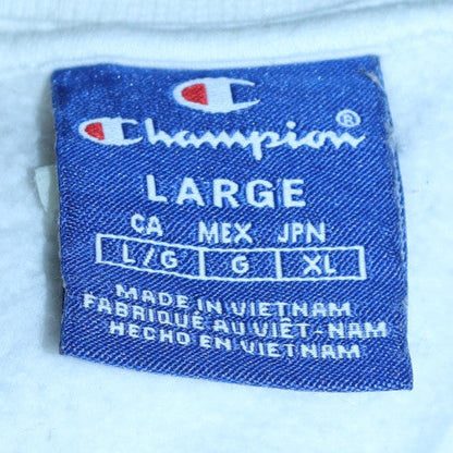 Mens UK Size L Champion White Pullover Sweatshirt