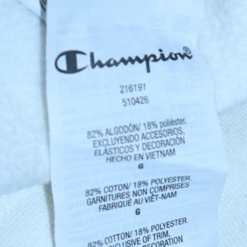 Mens UK Size L Champion White Pullover Sweatshirt