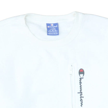 Mens UK Size L Champion White Pullover Sweatshirt
