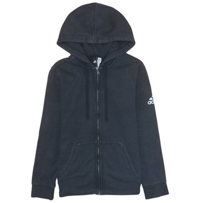 Womens UK Size L adidas Black Full Zip Hoodie