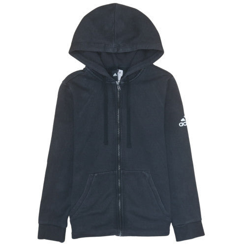Womens UK Size L adidas Black Full Zip Hoodie