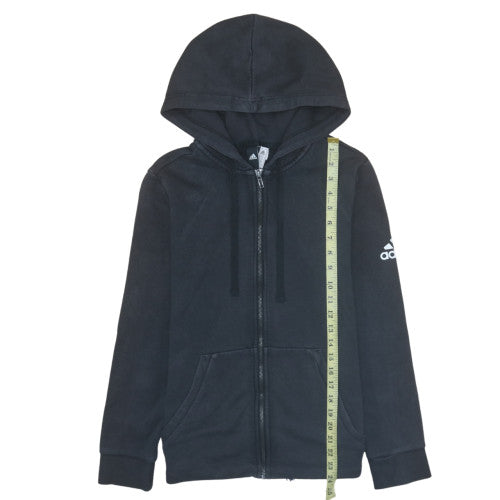 Womens UK Size L adidas Black Full Zip Hoodie