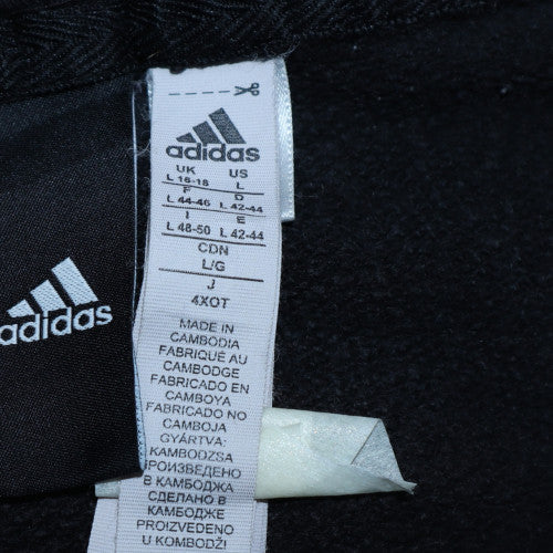 Womens UK Size L adidas Black Full Zip Hoodie