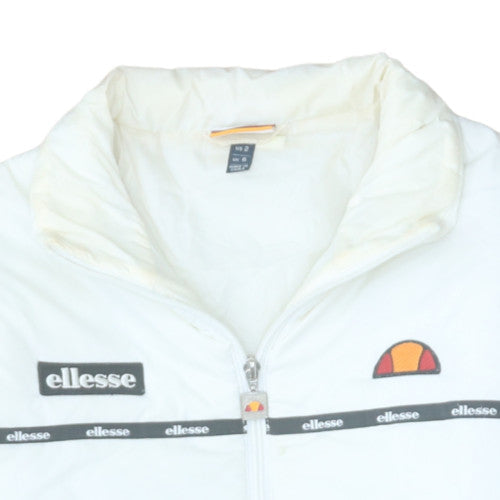 Ellesse Womens White UK 6 Puffer Windbreaker Jacket Polyester Lined