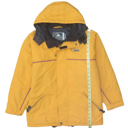 Quiksilver Boys Yellow Hooded Winter Parka Coat Size 12 Years