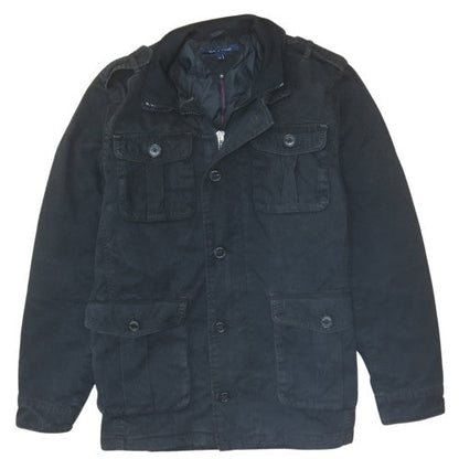 Tommy Hilfiger Men's Black Military Style Jacket Size M