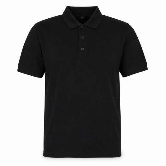 BOSS Men's Black Pima Cotton Polo Shirt Size M Short Sleeve