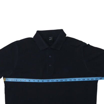 BOSS Men's Black Pima Cotton Polo Shirt Size M Short Sleeve