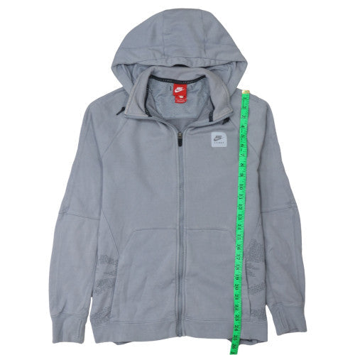 Mens UK Size M Nike Grey Full Zip Hoodie