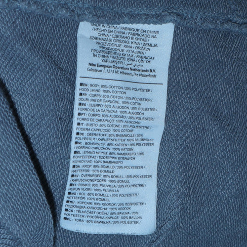 Mens UK Size M Nike Grey Full Zip Hoodie