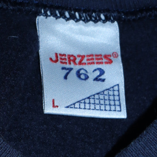 Mens UK Size L JERZEES Blue Pullover Sweatshirt