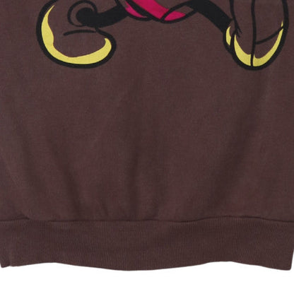 Disney Girls Brown Mickey Mouse Graphic Pullover Sweatshirt Size 10 Years
