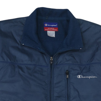 Champion Men's Blue L Fleece Lined Full Zip Basic Jacket
