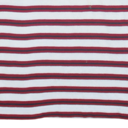 Lacoste Men’s Red White Striped Regular Fit Cotton Polo Shirt M