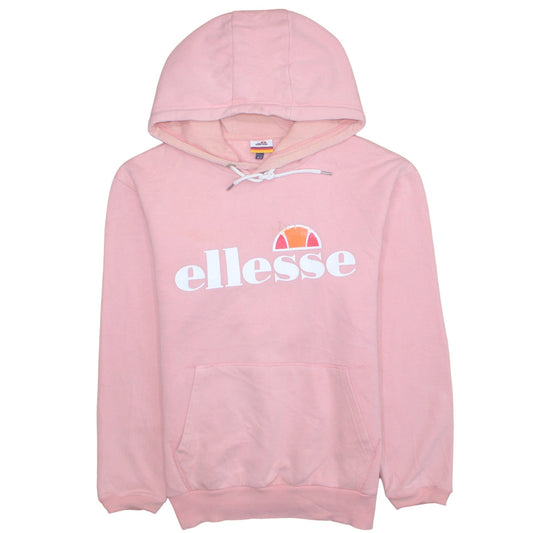 Womens UK Size 12 Ellesse Pink Pullover Hoodie