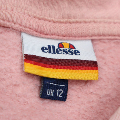 Womens UK Size 12 Ellesse Pink Pullover Hoodie