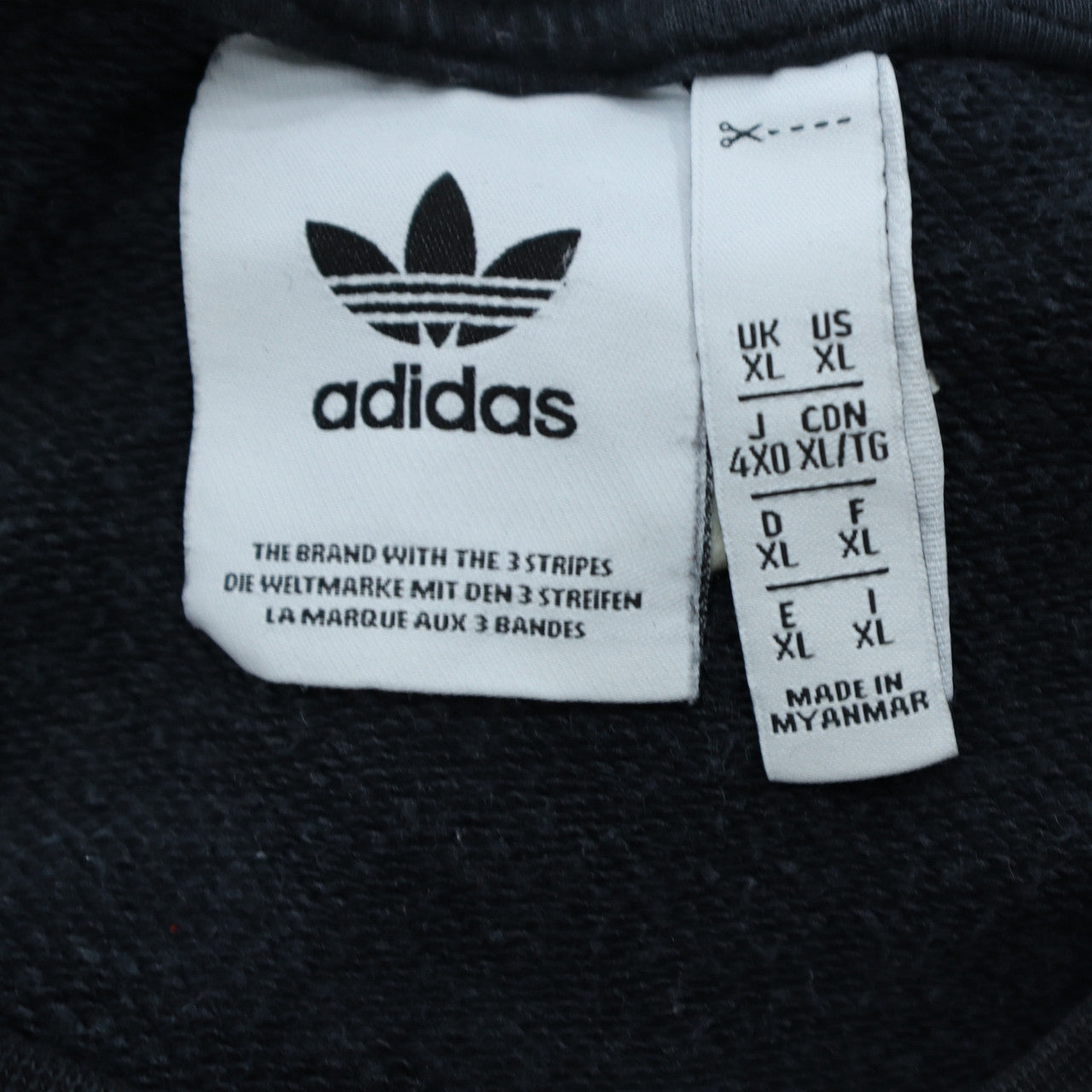 Mens UK Size XL adidas Black Pullover Sweatshirt