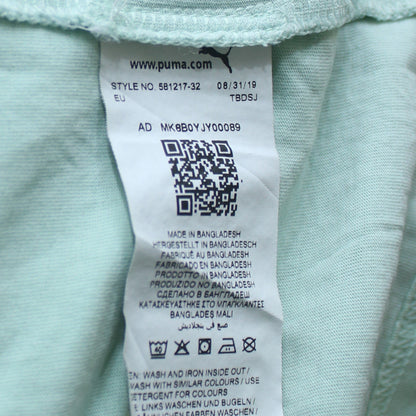 Puma Men's Light Green Crew Neck Short Sleeve Cotton T-Shirt Size L