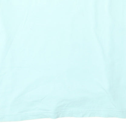 Puma Men's Light Green Crew Neck Short Sleeve Cotton T-Shirt Size L