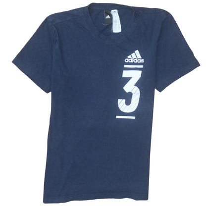 Adidas Men's Blue Graphic Logo Sports T-Shirt Size S