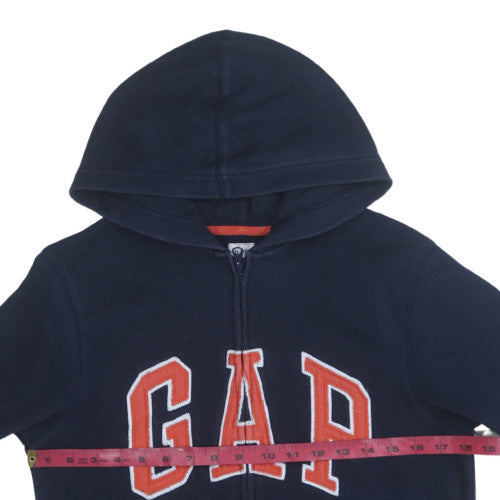 GAP Boys Blue Full Zip Fleece Hoodie 14-15 Years Logo Front Sweatshirt
