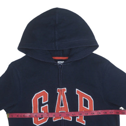GAP Boys Blue Full Zip Fleece Hoodie 14-15 Years Logo Front Sweatshirt