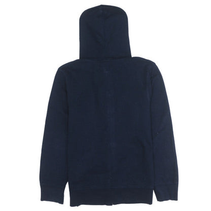 GAP Boys Blue Full Zip Fleece Hoodie 14-15 Years Logo Front Sweatshirt