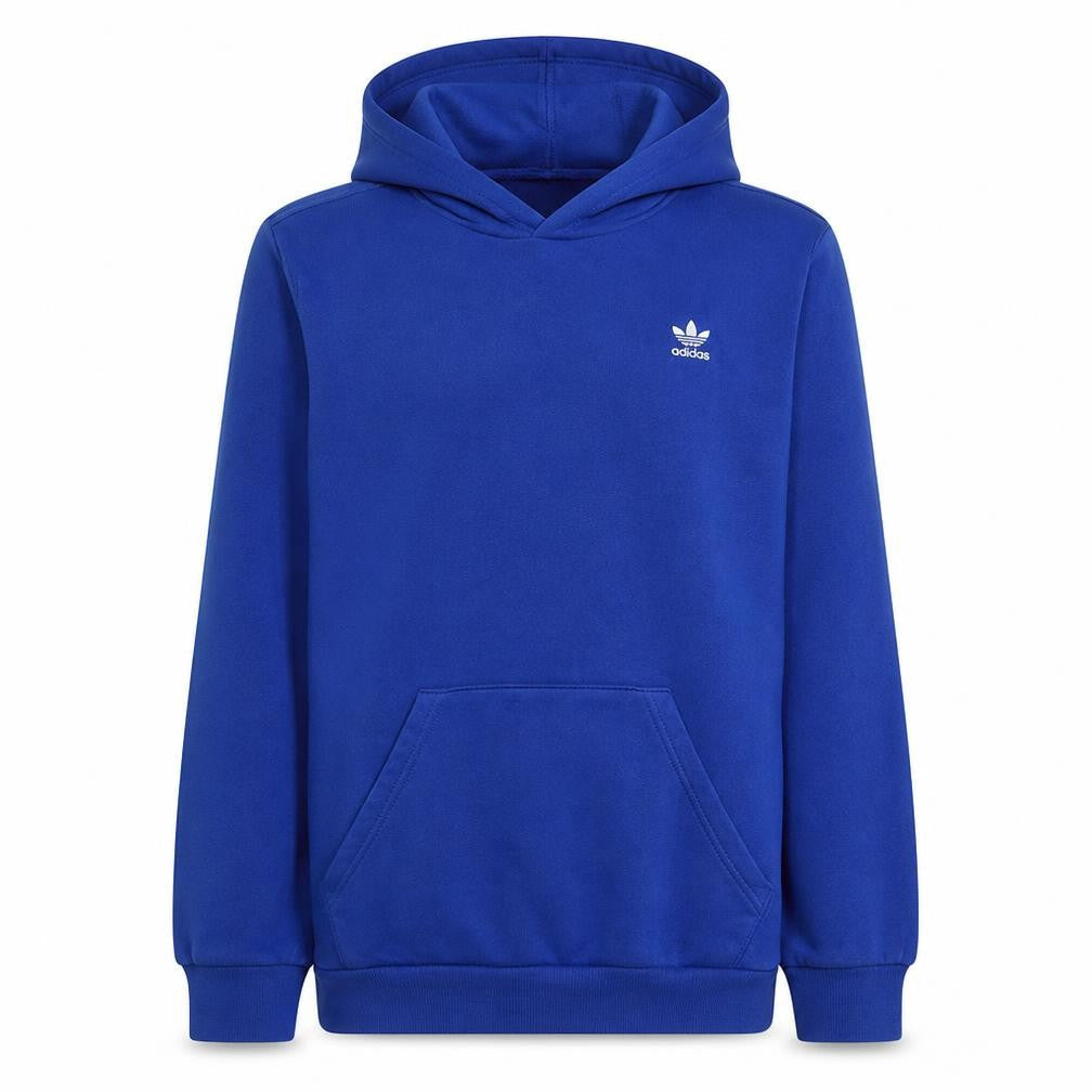 Front view of Adidas boys’ blue pullover hoodie xl 15-16 years cotton blend fleece