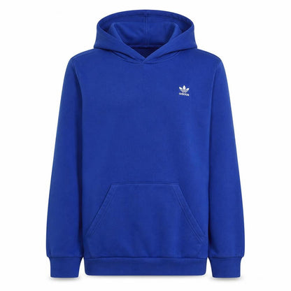 Front view of Adidas boys’ blue pullover hoodie xl 15-16 years cotton blend fleece