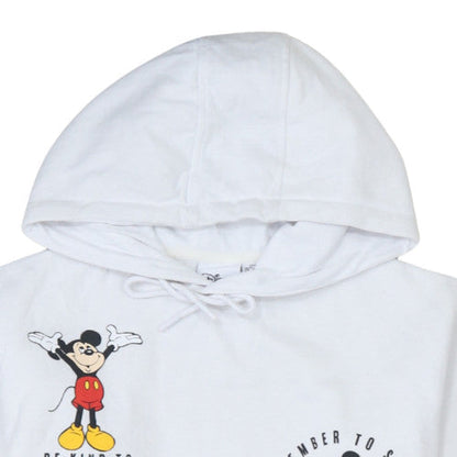 Womens UK Size 2XS Disney White Pullover Hoodie