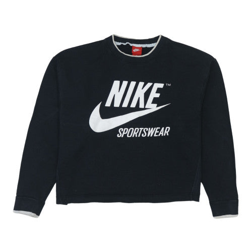 Womens UK Size M Nike Black Pullover Sweatshirt