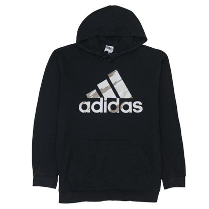 Mens UK Size M Adidas Black Pullover Hoodie