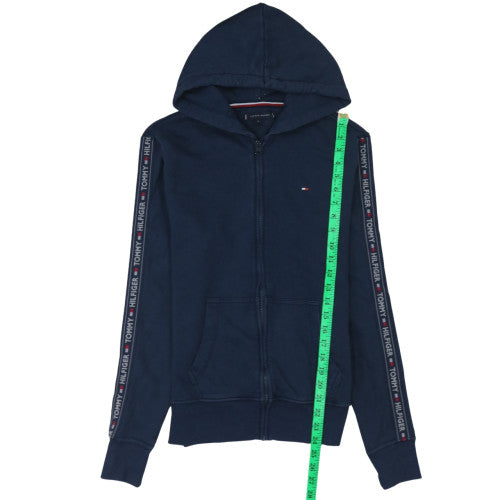 Mens UK Size M Tommy Hilfiger Blue Full Zip Hoodie