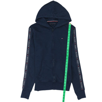 Mens UK Size M Tommy Hilfiger Blue Full Zip Hoodie
