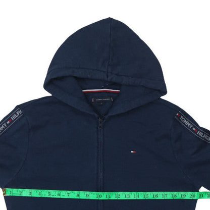 Mens UK Size M Tommy Hilfiger Blue Full Zip Hoodie