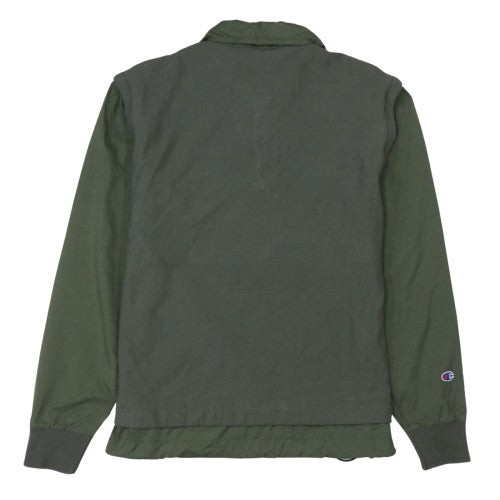 Mens UK Size S Champion Green Henley Sweatshirt