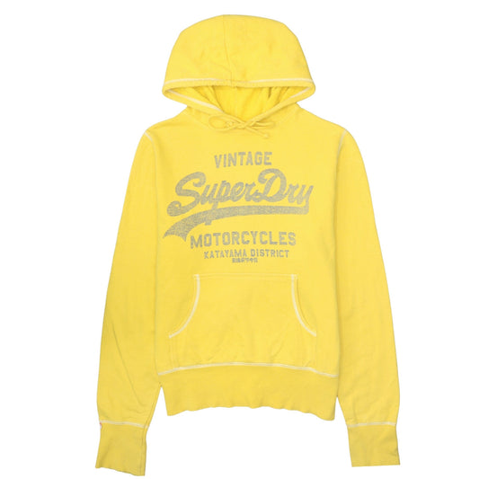 Mens UK Size M Superdry Yellow Pullover Hoodie