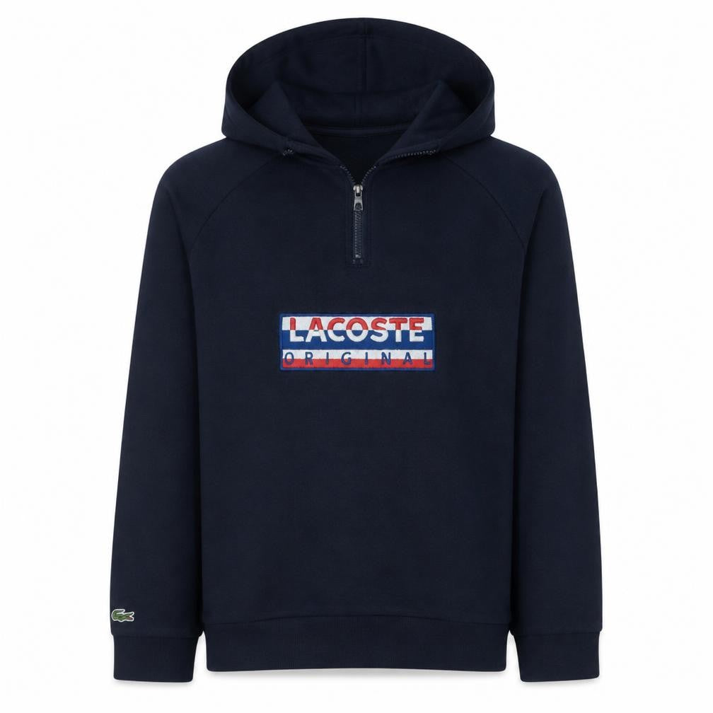 Mens UK Size M Lacoste Blue Pullover Hoodie
