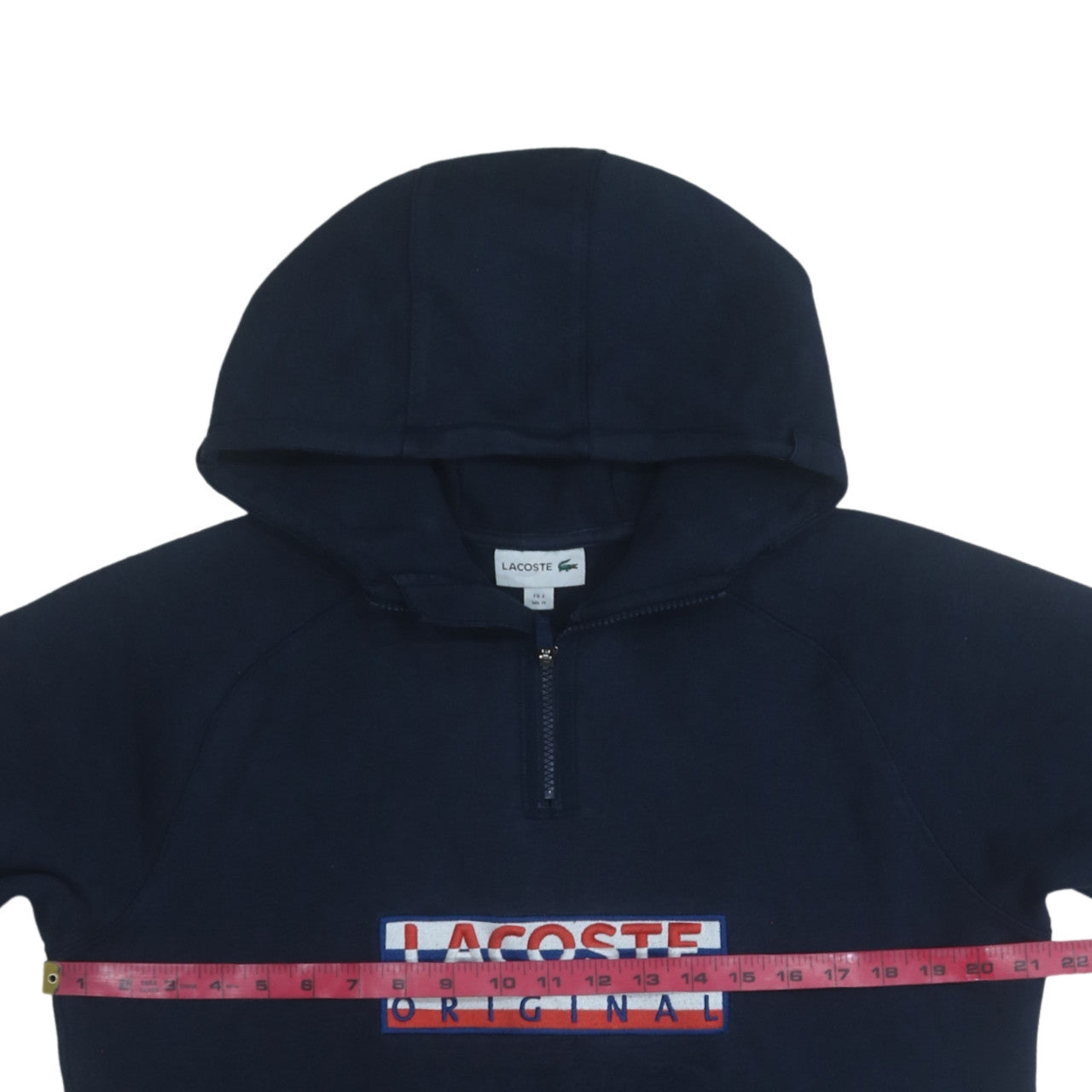 Mens UK Size M Lacoste Blue Pullover Hoodie