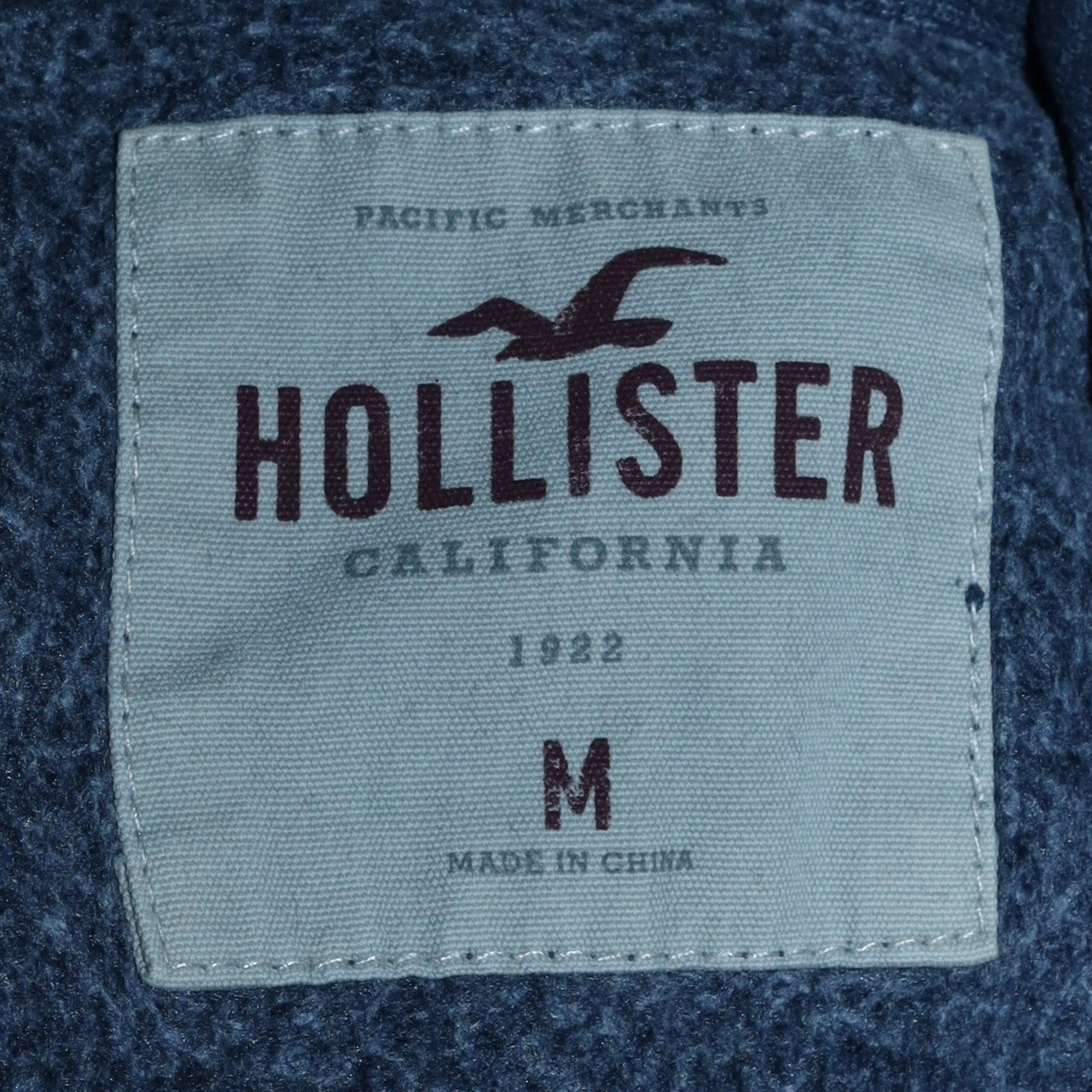 Mens UK Size M Hollister Blue Pullover Hoodie