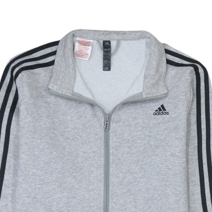 Adidas Boys Grey Track Jacket 15-16 Years Full Zip Lightweight Activewear