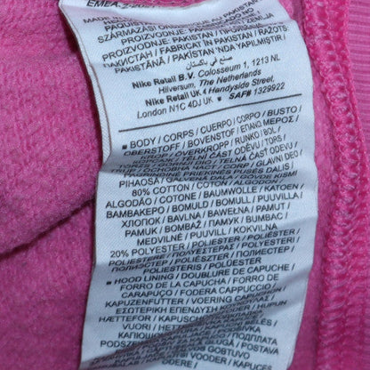 Womens UK Size M Nike Pink Pullover Hoodie