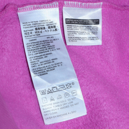 Womens UK Size XS Levi's Pink Pullover Hoodie