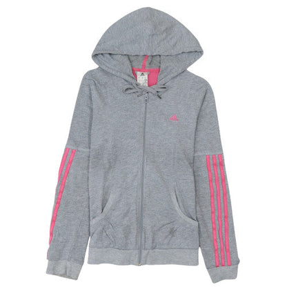 Womens UK Size S adidas Grey Full Zip Hoodie