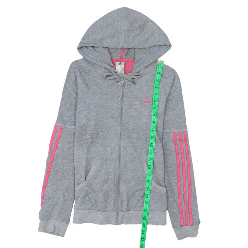 Womens UK Size S adidas Grey Full Zip Hoodie
